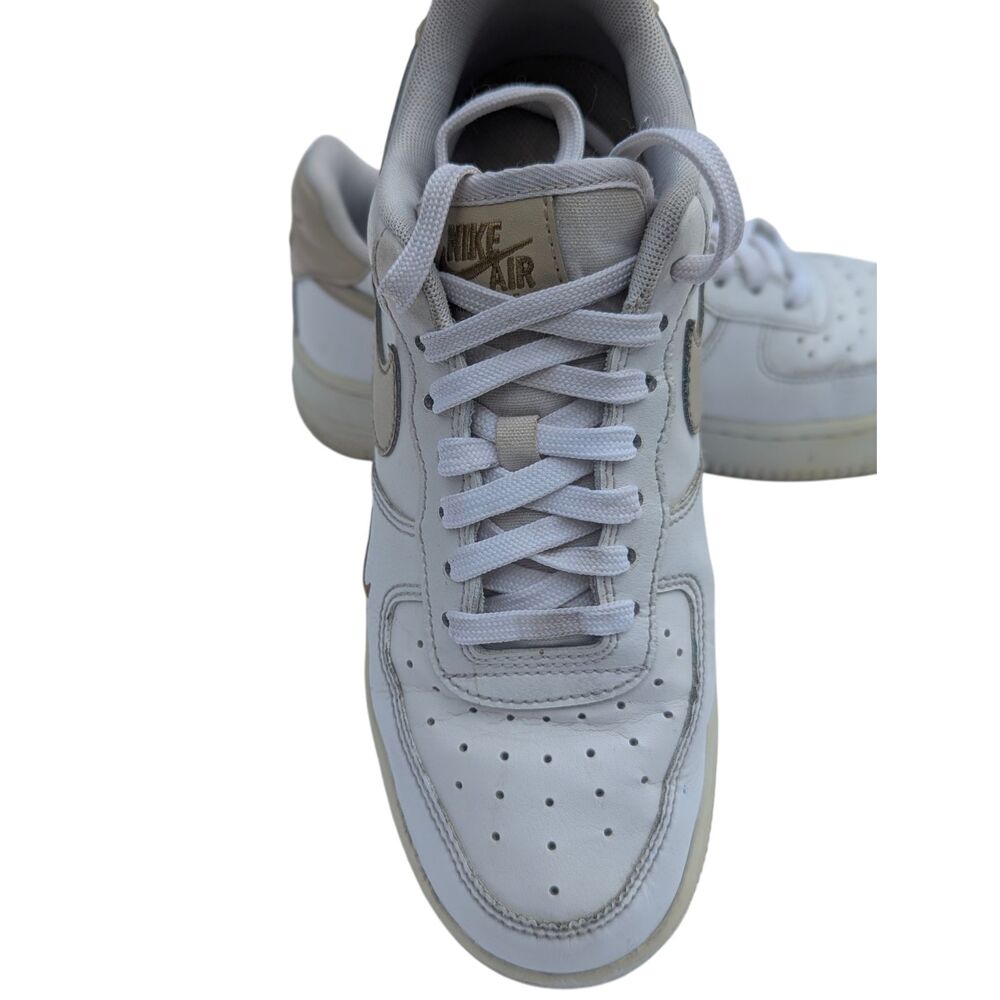 Nike Air Force 1 Low White Tan Swoosh Women’s 8.5 / Men’s 7 CZ0270-105 - Picture 9 of 10